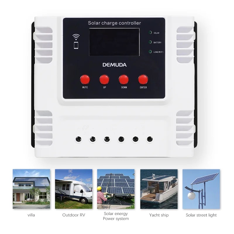 Heißer Verkauf 12V 24V 48V Solarladeregler 60A Solarregler WIFI Apps PMW Solarladeregler 10A 20A 30A 40A 50A für Heimsolaranlage