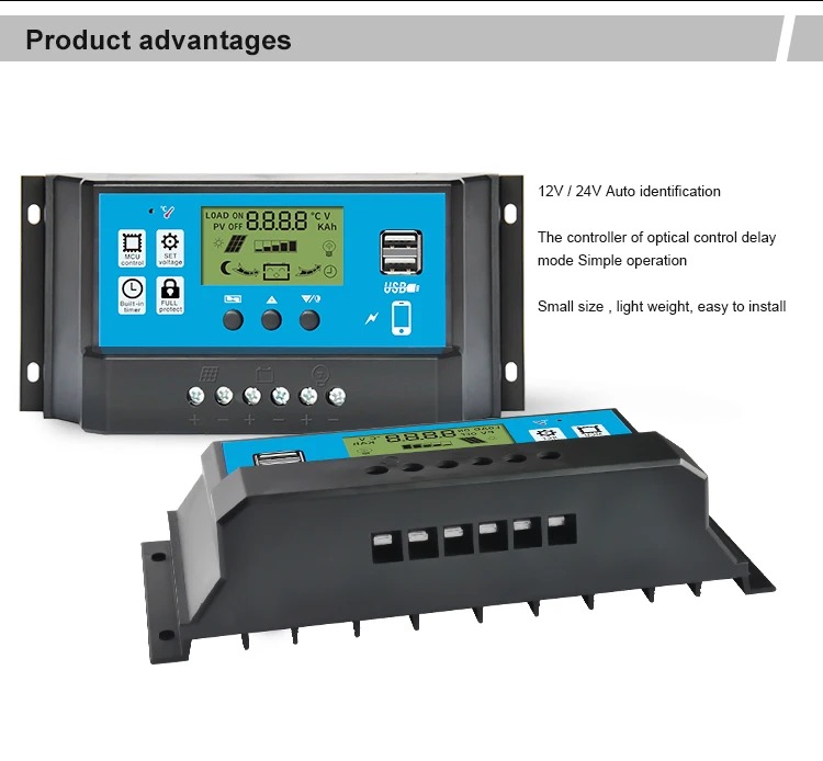 Fabrikpreis OEM-Service 12V 24V Solarladeregler Solarregler 10a 20a 30a 40a 50a 60a pwm Solarladeregler