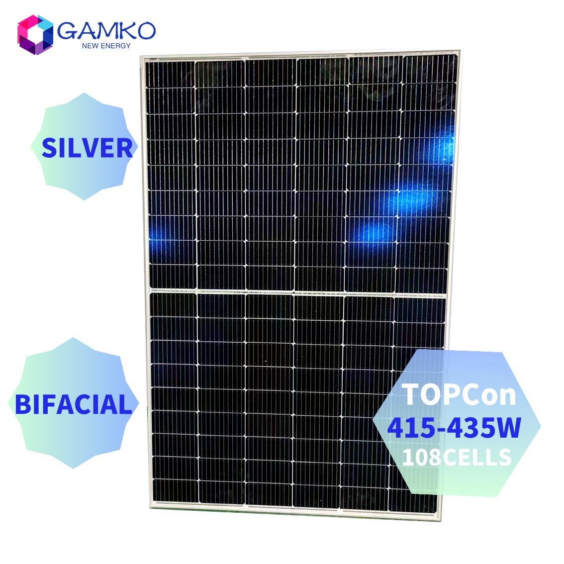 Hocheffiziente bifaziale vollschwarze Solarmodule für den Heimgebrauch, 430 W, 435 W, Solarmodule TOPCon 415 W, 420 W, 425 W